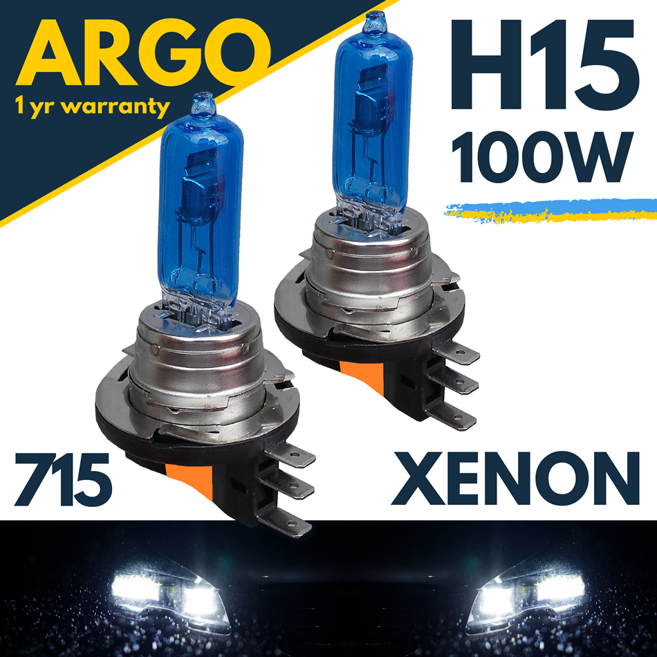 2x H15 Bulbs White 100w / 55w Headlight Daytime Running Light Vw Golf